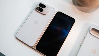 Google Pixel 9 Pro Fold face-down angled